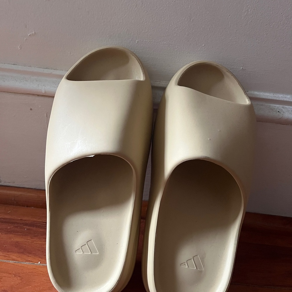 Adidas Cream Slide Sandals